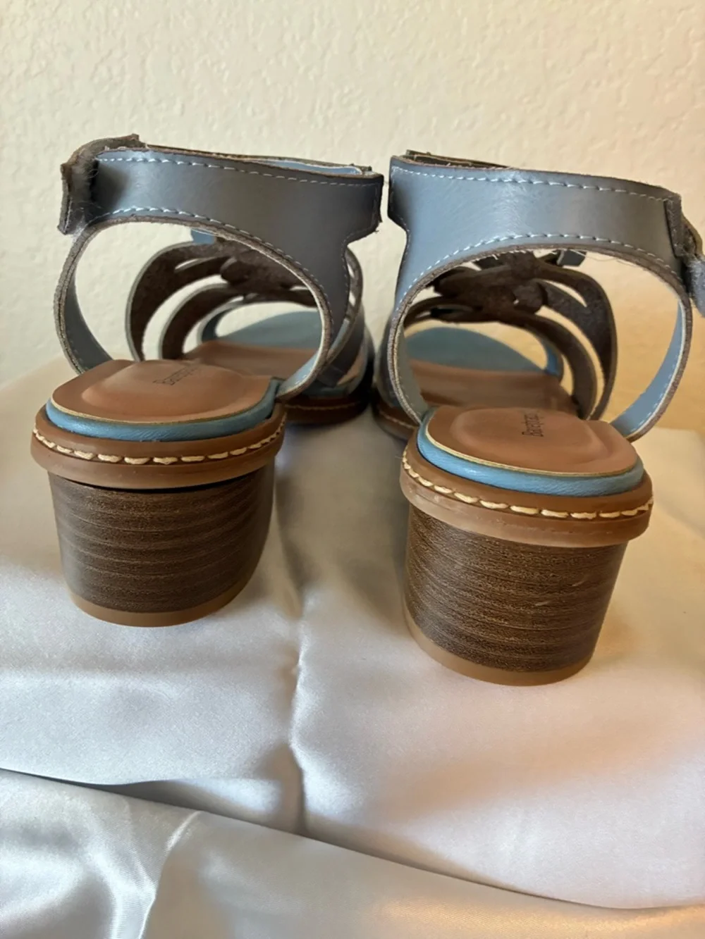 BareTraps Light Blue Strappy Woven Sandals